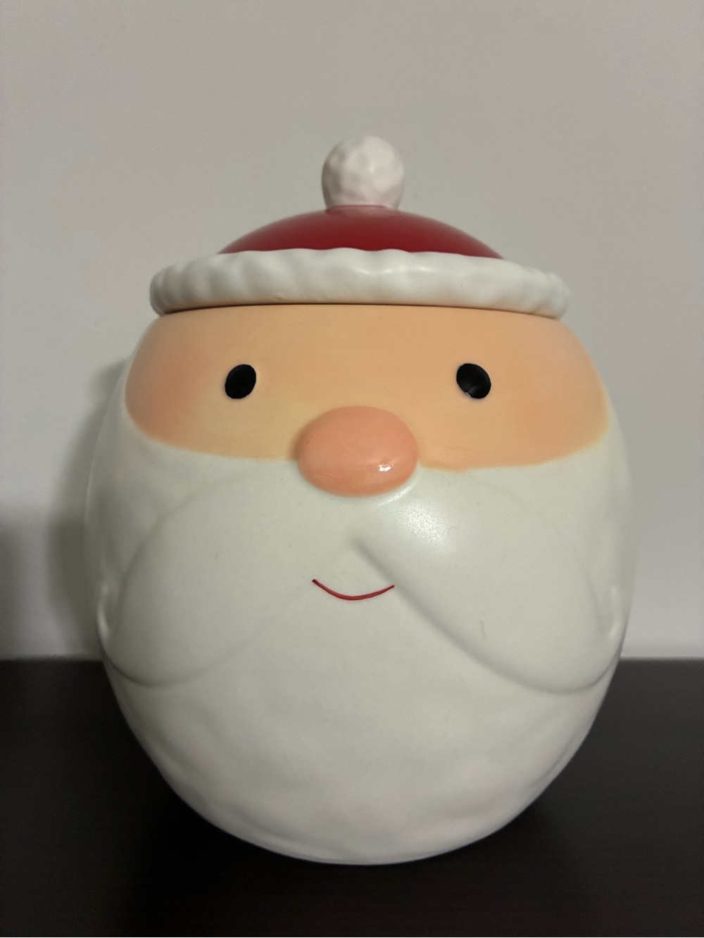 Hallmark Vintage Roly Poly Santa Christmas Cookie Jar with Lid
